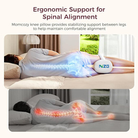 Coussin pour les genoux en mousse à mémoire de forme Momcozy Sleepers, design anti-pression, soulage les genoux et les jambes, sangle élastique réglable, idéal pour les femmes enceintes