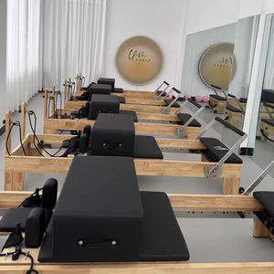 Oak Wood Pilates Reformer dobrável durável ajustável molas acessórios completos para casa e estúdio formação - Product Image 1