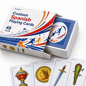 Cartas de Juego Españolas Personalizadas con Logotipo, 48 Cartas, Papel Recubierto, para Regalos de Festivales - Product Image 2