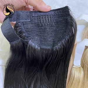 Wholesale Vendor Raw Virgin Hair Clip In Ponytail <b>Cheap</b> Hair Bundles 10A 12A Grade Human Hair <b>Extensions</b> Straight Ponytail - Product Image 4