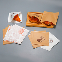 Emballages jetables de bretzels à double ouverture Pochettes en papier hygiénique résistant à l'huile pour sandwichs, bouffées de beignets et articles de boulangerie