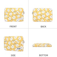 Housse de protection pour ordinateur portable personnalisée, motif floral, impression écologique, housse pour ordinateur portable à fleurs jaunes, étui pour ordinateur portable