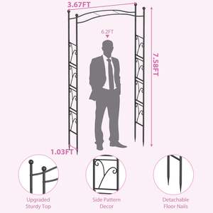 Nouveau style, en gros, arche portable en forme de fleurs, support de toile de fond, décoration de ballons, arche de <span class=keywords><strong>jardin</strong></span> pour plantes grimpantes, villa - Product Image 3