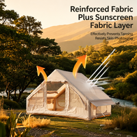 Tente de camping gonflable extérieure Oxford imperméable grande capacité pour glamping, 5-6 personnes, portable, personnalisable, familiale, quatre saisons