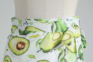 Women's Long Hippie Bohemian <strong>Skirt</strong> <strong>Gypsy</strong> Dress Boho Clothes One Size Fits Asymmetric Ruffled Avocado Print Midi Length <strong>Skirts</strong> - Product Image 3
