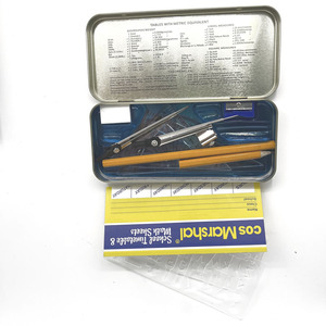 Best Selling Marshal Oxford Geometry Set Metal <b>Box</b> Compass Geometry Math Set in a Tin <b>Box</b> - Product Image 4