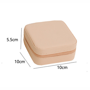 Boîte à bijoux en cuir PU <span class=keywords><strong>rose</strong></span>, petite, pour la vente en gros en usine, organisateur de bijoux, boîte de rangement portable de voyage, mini boîte à bijoux - Product Image 2