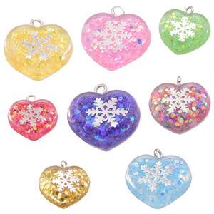 Shining Sequined <b>Heart</b> Pendant <b>Charms</b> for Jewelry Making DIY Earrings Necklace Bracelet Handmade Keychain Accessories Colgantes - Product Image 1