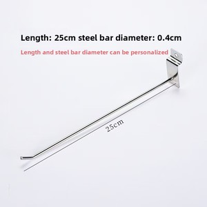 Retail Store Utility Slotted Hooks <b>Grid</b> Slat Shelves Slatwall <b>Wall</b> Hanging Metal Display Rack Hooks - Product Image 6