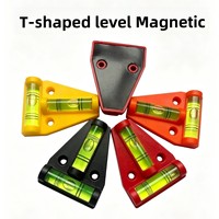 Niveau à bulle magnétique en T pour trépied, outil de mesure par adsorption, accessoire pour machines de construction avec trous de fixation