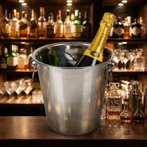 Stainless Steel Durable 5L American Style Floral Pattern <b>Ice</b> <b>Bucket</b> Mayur Exports for Hotels Bars Parties Events Catering - Product Image 2