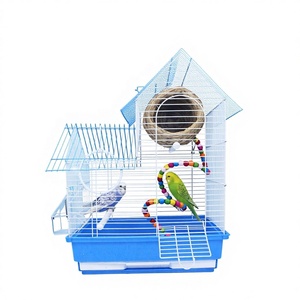 Double Layer Luxury Durable Eco-Friendly Stainless Steel Wire Bird Cage for Lark Budgie <strong>Parrot</strong> Lovebird-<strong>Wholesale</strong> - Product Image 5