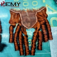 KEMY HAIR Cheveux Synthétiques 13*6 HD Lace Frontal Haute Qualité Boucles Rebondissantes Vente en Gros Extension de Cheveux Synthétiques en Fibre Premium