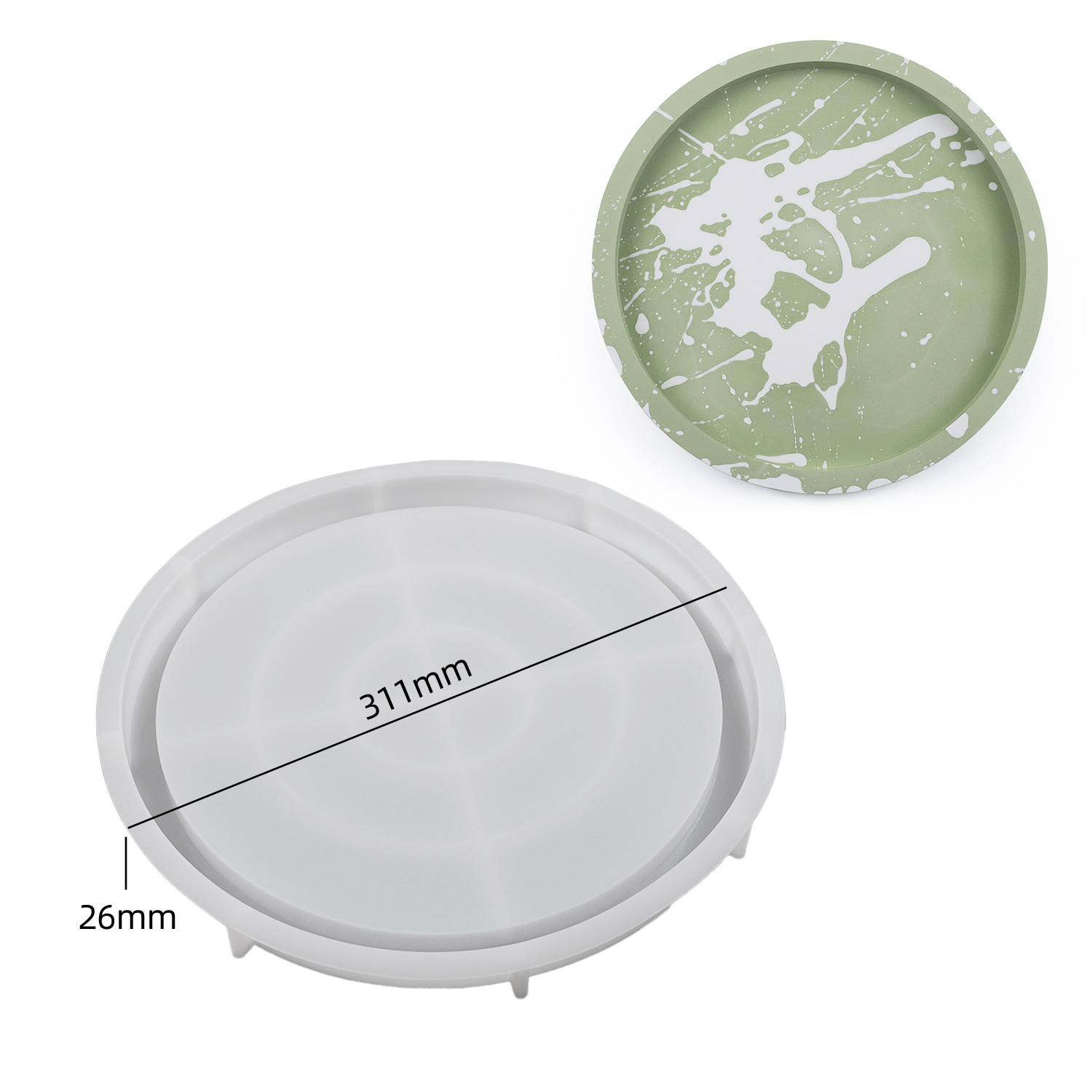 X-Large Tray Mold White