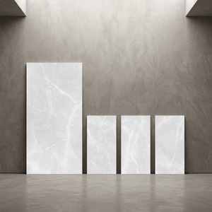 Aeroni Bianco 800x1600mm Glossy Porcelain Tiles White Marble Look Floor And <b>Wall</b> Tiles For Villas - Product Image 1