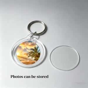 <span class=keywords><strong>Llavero</strong></span> <span class=keywords><strong>de</strong></span> Acrílico Transparente Personalizado con Cadena Estilo Perla y Marco para Insertar <span class=keywords><strong>Fotos</strong></span> - Product Image 2