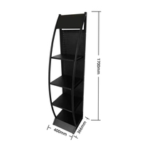 Rak Display Logam Bongkar Pasang Mudah Dirakit, Rak Ritel Portabel untuk Stand Merchandising, Toko, Showroom, dan Periklanan