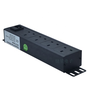 PDU Estándar <span class=keywords><strong>del</strong></span> Reino Unido con Enchufe de Alimentación IEC C14, Portafusibles con Dos Fusibles 10A250VAC - Product Image 2