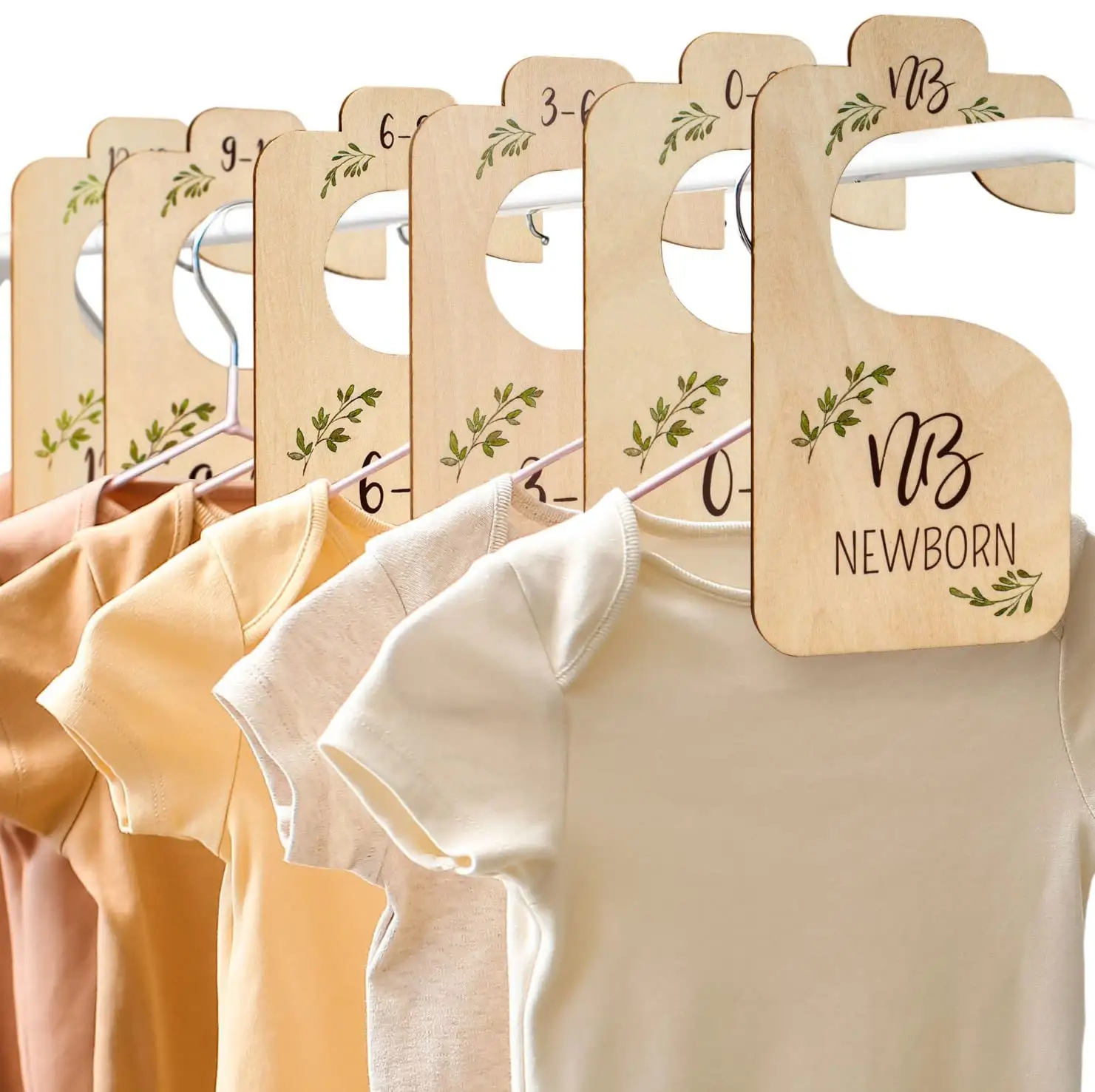 Adorable Nursery Decor Hanger Dividers Easily Organize Your Little Baby Girls or Boys Room