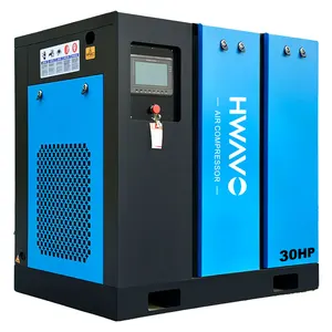 Compresor de aire de alimentación CA personalizado al por mayor 22kw 8bar/10bar compresor de aire sin aceite de tornillo