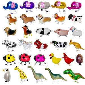 Ballons en aluminium animaux mignons à roulettes <span class=keywords><strong>avec</strong></span> cordes, éléphant, licorne, lion, <span class=keywords><strong>chien</strong></span>, chat, lapin, ballons en aluminium <span class=keywords><strong>pour</strong></span> enfants - Product Image 3