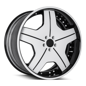 Classic Five Spoke Deep Dish Three Piece Forged Aluminium Alloy Rim With Wheel Center Cap Universal Fit Aftermarket Passenger - Product Image 4