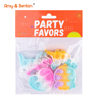 Feest Gunsten Fidget Speelgoed Bulk Mini Pop Fidget Bubble Sleutelhanger Voor Kinderen Klas Prijzen Carnaval Verjaardag Goodie Bag Stuffers