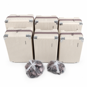 Set di Valigie OEM ODM di Lusso in ABS Leggero, Moderno con Manico Morbido, 4 Ruote, Impermeabile in Poliestere, 6 Pezzi Resistenti per <span class=keywords><strong>Viaggi</strong></span> d'Affari - Product Image 3