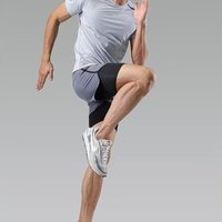 Short de course deux-en-un pour homme, avec doublure de compression athlétique, fentes latérales, taille élastique avec cordon de serrage, motif floral, séchage rapide