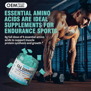 Gomitas OEM EAA, 120 Unidades, Aminoácidos <span class=keywords><strong>Esenciales</strong></span>, Contienen Suplementos BCAA, Sin GMO, Sin Gluten, Suplementos Deportivos Pre-Entrenamiento - Product Image 2