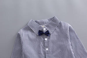 ชุดเสื้อผ้าเด็กผู้ชายคุณภาพสูง ชุดสูทลำลอง เสื้อโค้ท เสื้อเชิ้ต และกางเกงขายาว ชุด 3 ชิ้น สำหรับเด็ก - Product Image 4