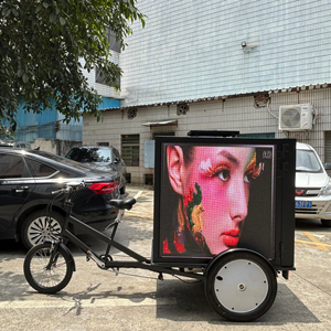 Các nước Châu Âu ngoài trời EEC cấp giấy chứng nhận quảng cáo Xe đạp điện LED hiển thị ba bên màn hình LED - Product Image 2