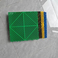 Dalles de sol modulaires en plastique emboîtables 400x400x18mm pour lavage auto, garage, grille de pavage à clipser, lavage haute pression