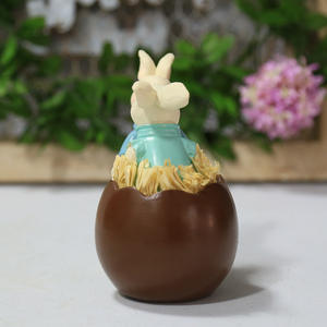 Decoración de mesa de huevo de conejito de resina <span class=keywords><strong>3D</strong></span> personalizada adorable estatuilla de Pascua adornos para la primavera - Product Image 4