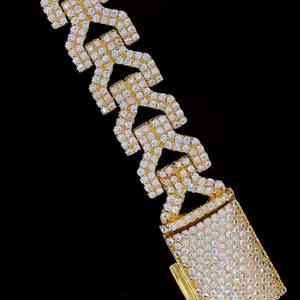 Exclusive 925 Sterling Silver Cuban <b>Bracelet</b> with Moissanite Diamond Shine Luxury Jewelry for Men Women Fashion Collection - Product Image 3