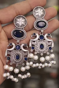 Juego de Pendientes de Gota de Piedra Monalisa con Base de Latón, Modernos, Casuales y de Oficina para Mujer - Product Image 2