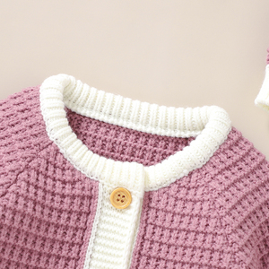 Mimixiong Oem Fabrieksprijs Groothandel Peuter Pasgeboren Kleding Unisex Baby Outfits 2 Stuks Set Lange Mouw Romper Met Capuchon - Product Image 3