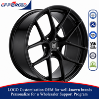 Jantes en alliage forgé monobloc concaves à 5 branches, 20-21 pouces, noir brillant, 5x130, personnalisées de haute qualité pour Bugatti Veyron