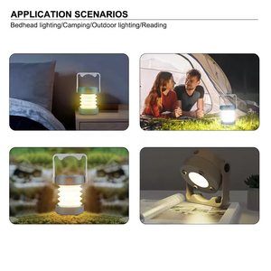 Xách tay LED cắm trại ánh sáng Type-C từ ngân hàng điện điều khiển cảm ứng có thể sạc lại ABS ngoài trời khẩn cấp cắm trại đèn - Product Image 6