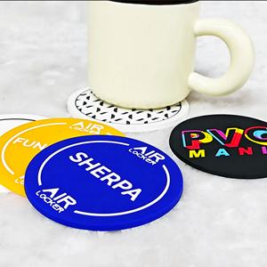 Posavasos Redondo de PVC Suave Personalizado de Alta Calidad, Estilo Clásico para Café - Product Image 5