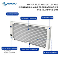 OCOCOO Radiateur en aluminium 240L-8, système de refroidissement par eau à 8 broches pour boîtier d'ordinateur, pour équipement de beauté, liquide et eau