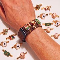 Bracelets de montre tendance en acier inoxydable Lele avec fermoir luxueux et breloques, petits accessoires de dessin animé DIY