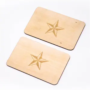 Rfid Business Card Programmable Bamboo Wood Business Cards RFID ISO14443A Smart NTAG213/216 NFC Wooden Hotel Key Card