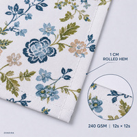 Nappe Rectangulaire Tissée à Motifs Floraux Imprimés Personnalisés 240GSM 100% Polyester Filé Classique Durable pour Hôtels, Restaurants, Mariages et Banquets