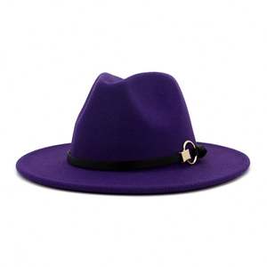 X3038 Sombrero Fedora Unisex de Lana, Sombreros Fedora de Fieltro para Hombre y Mujer, Gorras de Jazz de Lana - Product Image 1