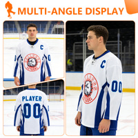 Maillot de hockey unisexe sur mesure, 100% polyester, sublimation, design personnalisé pour équipe de hockey, pour toutes les saisons