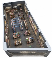Étagère de présentation en métal pour magasin, unité de rangement inférieure avec éclairage LED, rayonnage commercial pour marchandises