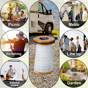 Di động telescoping gấp bước Phân LED ánh sáng ấm áp có thể thu vào đóng mở nhựa lưu trữ Vòng ghế có thể điều chỉnh phân - Product Image 6