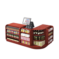 Comptoir durable personnalisé de pharmacie de supermarché dépanneur caisse enregistreuse alcool tabac intégré