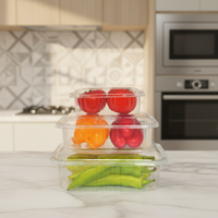Emballage alimentaire jetable en plastique PET transparent série SG pour légumes frais, fruits, laitues, produits agricoles, pâtisseries et gâteaux à emporter
